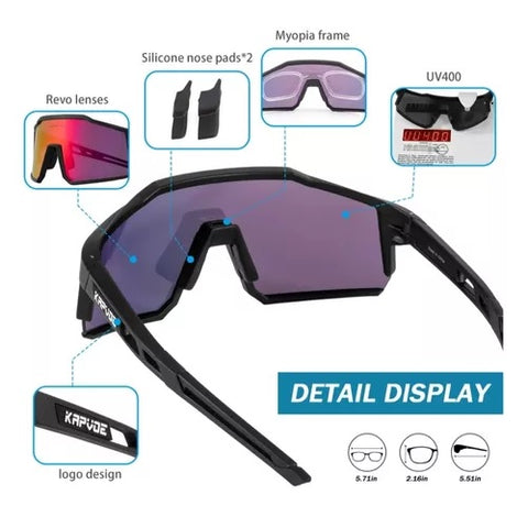 Lentes Kapvoe Speedcraft Negro/rojo